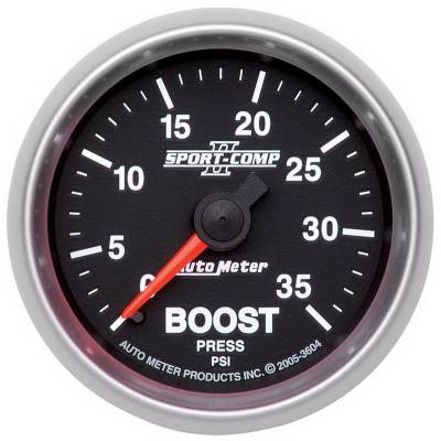 Auto Meter - AutoMeter Sport-Comp II Mechanical 2-1/16" 0-35 PSI Boost