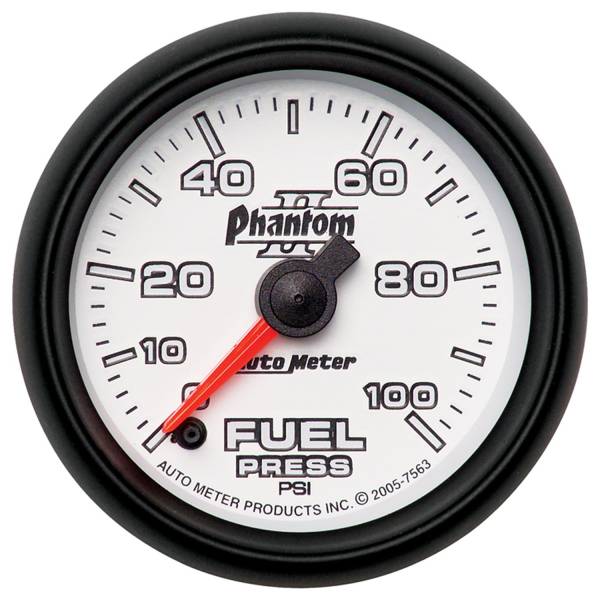 Auto Meter - AutoMeter Phantom II Digital 2-1/16" 0-100 PSI Fuel Pressure 