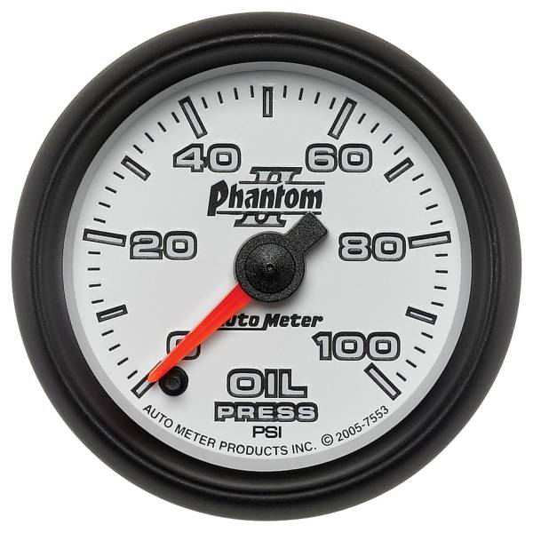 Auto Meter - AutoMeter Phantom II Digital 2-1/16" 0-100 PSI Oil Pressure 