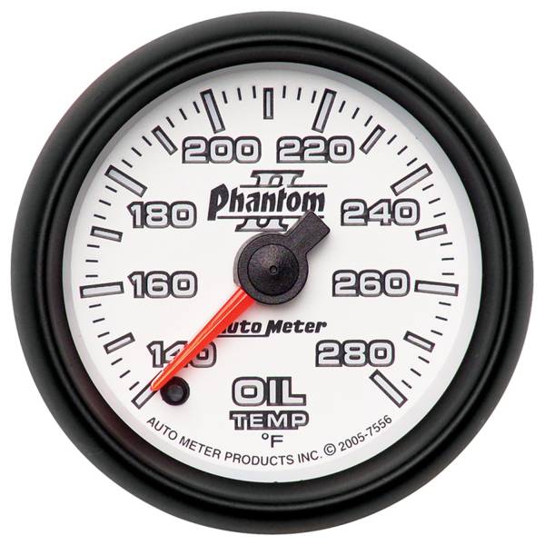 Auto Meter - AutoMeter Phantom II Digital 2-1/16" 140-280°F Oil Temperature