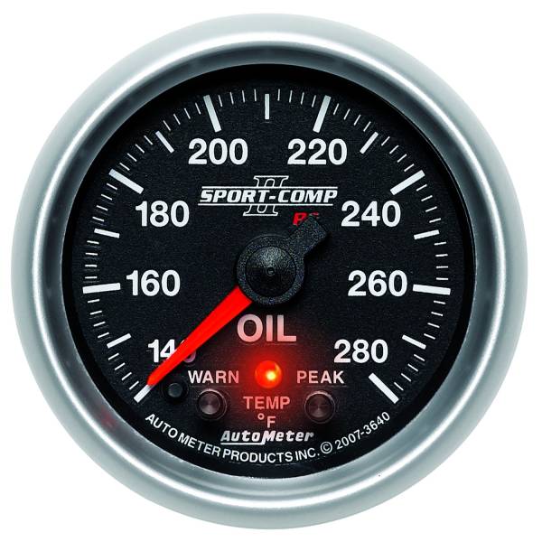 Auto Meter - AutoMeter Sport-Comp II Digital 2-1/16" 140-280°F Oil Temperature