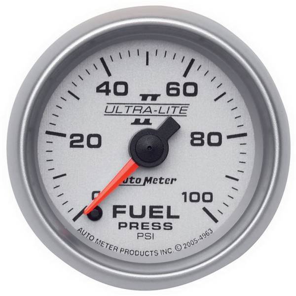 Auto Meter - AutoMeter Ultra-Lite II Digital 2-1/16" 0-100 PSI Fuel Pressure 