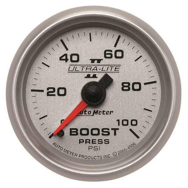 Auto Meter - AutoMeter Ultra-Lite II Mechanical 2-1/16" 0-100 PSI Boost