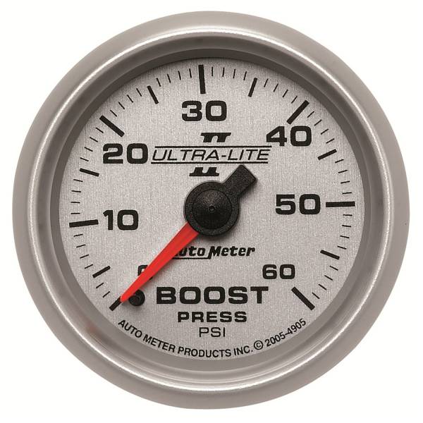 Auto Meter - AutoMeter Ultra-Lite II Mechanical 2-1/16" 0-60 PSI Boost