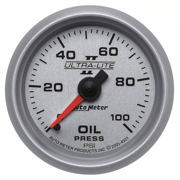 Auto Meter - AutoMeter Ultra-Lite II Mechanical 2-1/16" 0-100 PSI Oil Pressure