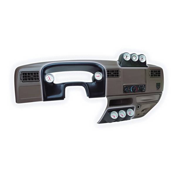 Auto Meter - AutoMeter Ford Super Duty 99-04 Dash Console Lower, Triple Gauge Mount 2-1/16"