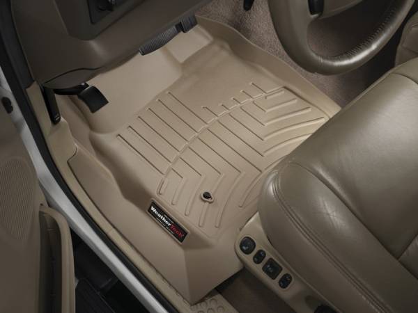 WeatherTech - WeatherTech 1999-2007 SuperCab & SuperCrew Ford Floor Liner 1st Row-Tan- (without floor shifter) 