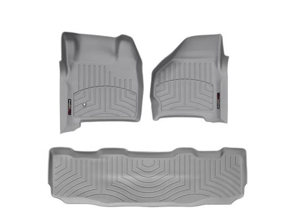WeatherTech - WeatherTech 1999-2007 SuperCrew Ford Floor Liner 1st & 2nd Row-Grey- (without floor shifter) 