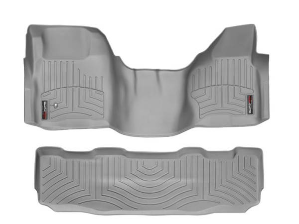 WeatherTech - WeatherTech 2008-2010 SuperCrew Ford Floor Liner 1st Row Over The Hump & 2nd Row-Grey