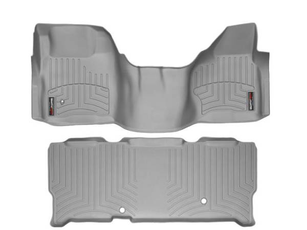 WeatherTech - WeatherTech 2008-2010 SuperCab Ford Floor Liner 1st Row Over The Hump & 2nd Row-Grey