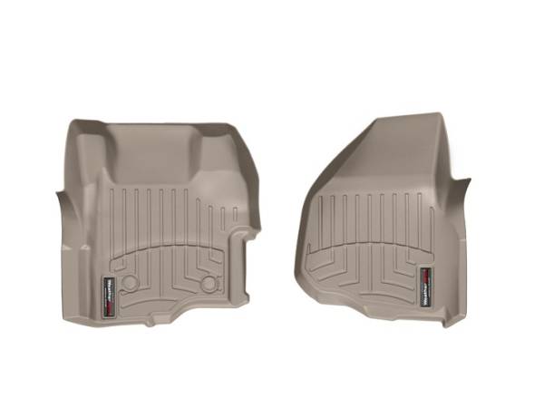 WeatherTech - WeatherTech 2011-2016 SuperCrew Ford Floor Liner 1st Row-Tan- with 4X4 Floor Shifter