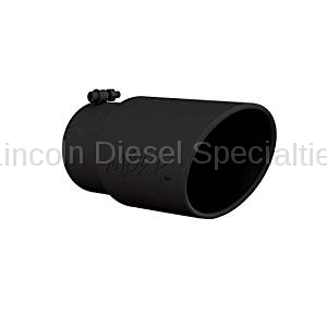 MBRP - MBRP Universal 6" Angled Rolled Exhaust Tip , 5" Inlet, 6" Outlet (Black Coated)