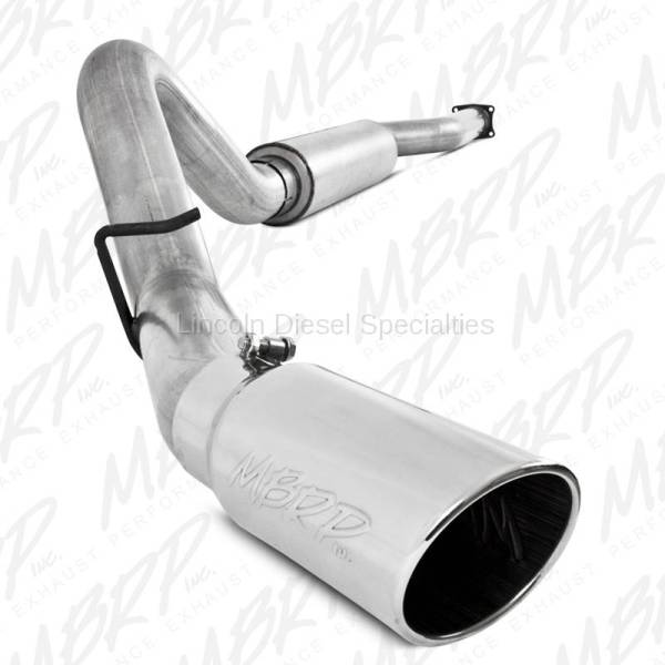 MBRP - MBRP 4" Installer Series CAT Back Single Side Aluminized Exhaust System with Muffler and Tip