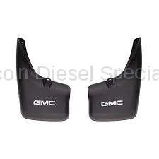 GM - GM OEM "GMC Logo" Rear Mudflaps for OEM W/O Flares (2001-2007)