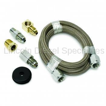 Auto Meter - Auto Meter Braided Stainless Steel Line, #4 DIA., 3FT.Lgnth, -4AN AND 1/8" NPTF Fittings (Universal)