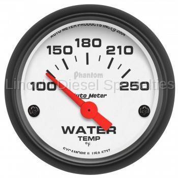 Auto Meter - Auto Meter Phantom Series 2-1/16" WaterTemperature, 100-250 °F, Air Core (Universal)