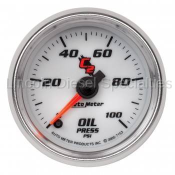 Auto Meter - Auto Meter C-2 Series Oil Pressure  2-1/16"0-100 PSI, Stepper Motor (Universal)*