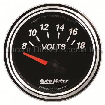 Auto Meter - Auto Meter Designer Black Series VOLTMETER 2-1/16, 8-18V (Universal)****