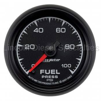 Auto Meter - Auto Meter  ES Series, 2 1/16" Gauge, Fuel Pressure, 0-100 PSI, Stepper Motor (Universal)