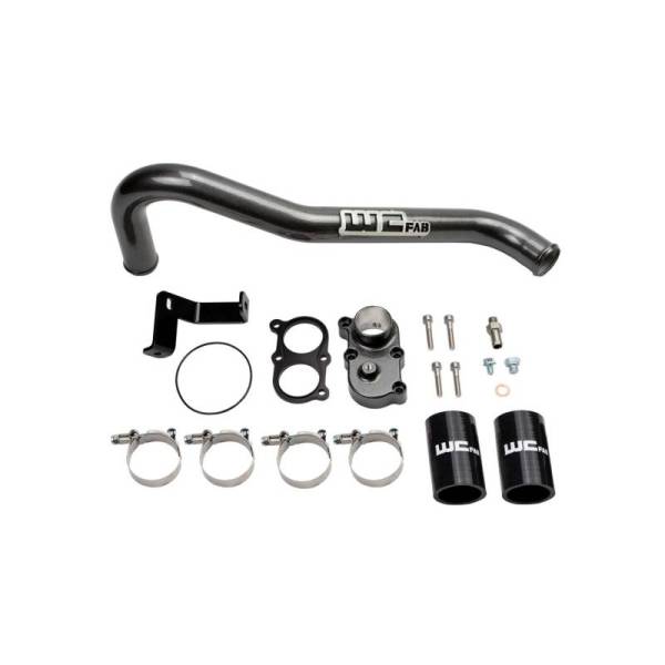 WCFab - Wehrli Custom Fab  DURAMAX TOP OUTLET BILLET THERMOSTAT HOUSING AND UPPER COOLANT PIPE KIT LBZ/LMM (2006-2010)