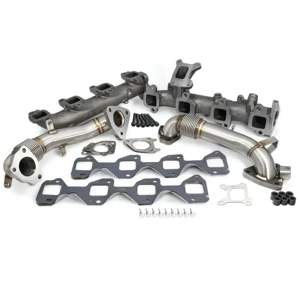 Pacific Performance Engineering - PPE 116112500 Duramax High-Flow Exhaust Manifolds With Up-Pipes (2017-2023)