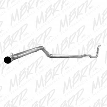 Exhaust - Exhaust Systems - MBRP - MBRP 88-93 Cummins 4" Turbo Back, Single (4WD only), w/o muffler, AL