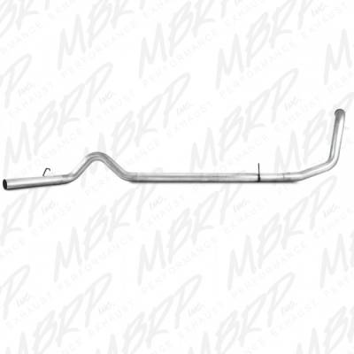 MBRP 99-03 Ford 7.3L 4" Turbo Back Single w/o muffler, T409
