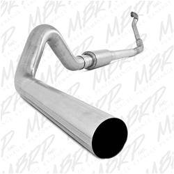 MBRP 94-97 Ford 7.3L 4" Turbo Back, Single (Aluminized 3" downpipe), AL