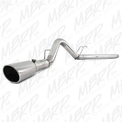Exhaust - Exhaust Systems - MBRP - MBRP 08-10 Ford 6.4L 4" Filter Back, Single, AL