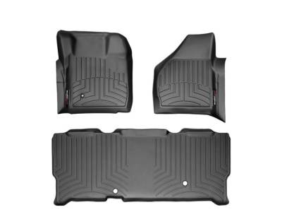 WeatherTech - WeatherTech 2008-2010 SuperCab Ford Floor Liner 1st Row & 2nd Row-Black