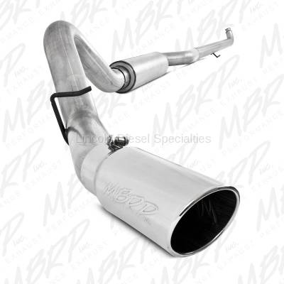Exhaust Systems - 4 Inch Systems - MBRP - MBRP 4" Installer Series Downpipe Back Aluminized Single Exhaust System with Muffler and Tip (2001-2007)