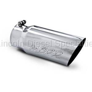 Exhaust - Exhaust Tips - MBRP - MBRP Universal 5" Angled Single Walled Straight Exhaust Tip (4" Inlet, 5" Outlet) 