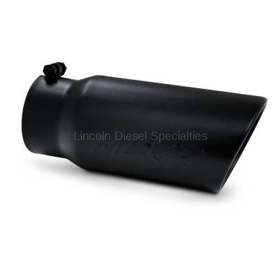 MBRP Universal  5" Angled Rolled End Exhaust Tip-Black Finish ( 4" Inlet, 5" Outlet)