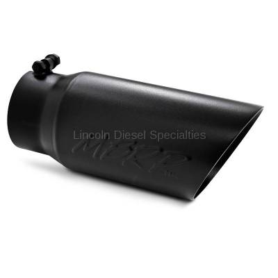 MBRP Universal 5" Dual Wall Angled Exhaust Tip-Black Finish (4" Inlet, 5" Outlet)