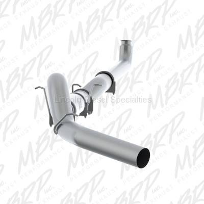 Exhaust Systems - 5 Inch Systems - MBRP - MBRP  Performance Series, 5" Down Pipe Back, Single Side Exhaust System,w/ Front Pipe & Muffler, NO Tip