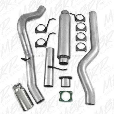 MBRP - MBRP 4" Installer Series CAT Back Single Side Aluminized Exhaust System with Muffler and Tip - Image 4