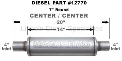 Magnaflow - Magnaflow  Universal 14" Stainless Steel Muffler 4"Inlet 4" Outlet , 14" Length, Satin Finish - Image 2