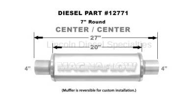 Magnaflow - Magnaflow Universal 20 " Stainless Steel Muffler 4" Inlet 4"Outlet 20" Length , Satin Finish - Image 2