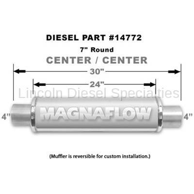 Magnaflow - Magnaflow Universal  24" Stainless Steel  Muffler 4" Inlet , 4" Outlet , 24" Length , Polished Finish - Image 2