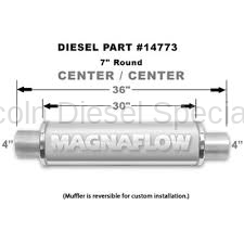 Magnaflow - Magnaflow Universal 30" Stainless Steel Muffler 4" Inlet 4"Outlet, 30" Length ,Polished Finish - Image 2
