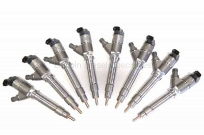 Injectors - Updated Stock Injectors - 2007.5-2010 OEM Genuine Reman LMM Fuel Injectors with Seal Kit