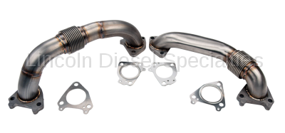 Exhaust - Exhaust Manifolds & Up-Pipes - WCFab - Wehrli Custom Fab 2" Stainless Steel Single Turbo Up Pipe Kit for OEM Manifolds (2001-2016)