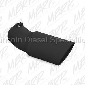 Exhaust - Exhaust Tips - MBRP - MBRP Universal Tip, Black,  6" O.D., Angled Rolled End, 5" inlet, 15 ½" in length, 30 degree bend, T304 