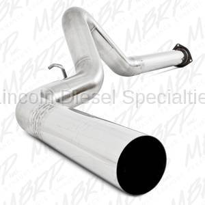 Exhaust Systems - 4 Inch Systems - MBRP - MBRP SLM Series 4" Filter Back - No muffler, Single Side, T409 (2007.5-2010)