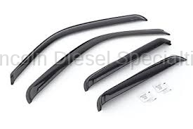 GM - GM Accessories Window Weather Deflectors in Smoke Black , Front & Back for Extended Cab (2001-2007) - Image 2