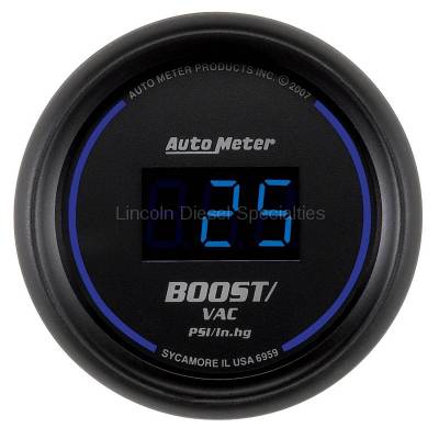 Auto Meter Colbolt Digital Series, 2-1/16" Boost/Vacuum, 30 IN HG/30 PSI (Universal)