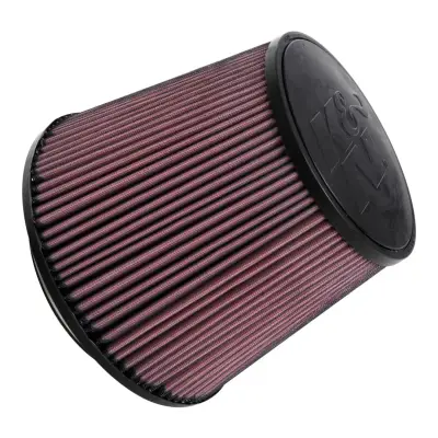 K&N Universal Clamp-On Air Filter  6"FLG, 9"B, 6-5/8"T, 7-1/2"H (Red Washable/Reusable)