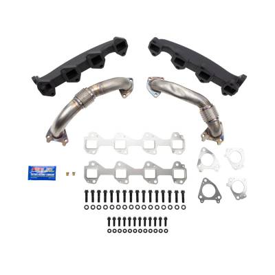 WCFab - Wehrli Custom LB7 Duramax Billet Exhaust Manifold & 2" Stainless Up Pipe Kit (2001-2004) - Image 2